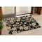 Homeroots 3' X 5' Black And Gold Floral Washable Indoor Outdoor Area Rug 599994 - alternate 1