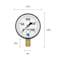 Zenport Dry Air Pressure Gauge, 200 PSI DPG200 - alternate 5