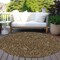 Homeroots 8' Chocolate Red And Green Round Floral Washable Indoor Outdoor Area Rug 604585 - alternate 9