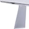 Homeroots 63" White Ceramic and Metal Self-Storing Leaf Pedestal Base Extendable Dining Table 555195 - alternate 4