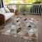 Homeroots 8' X 10' Brown Beige And Khaki Geometric Washable Indoor Outdoor Area Rug 583019 - alternate 9