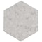 Apollo Tile 9x11 in. Matte Soft Ivory-Beige Porcelain Hexagon Wall and Floor Tile 8.07 sq ft/case, 16PK HEX88TERTALA - alternate 1