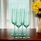 Homeroots Set of Four Green Crystal Narrowing Shape Stemmed Flute 485157 - alternate 4