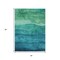 Homeroots 3' X 5' Teal Blue And Green Abstract Washable Indoor Outdoor Area Rug 618160 - alternate 9