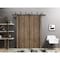 Sartodoors Barn Bypass Doors with 6.6ft Hardware, Planum 0011 Walnut and Aluminum Strips, Sturdy Heavy Duty Ra PLANUM0011BBB-WLN-8484 - alternate 1