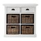 Homeroots 35in White Accent Cabinet With Two Drawers and Baskets 388218 - alternate 5