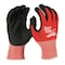 Milwaukee Tool Coated Gloves, Nitrile, Sandy, Palm, Not Rated Abrasion Level, Red, 2XL 12 PK 48-22-8904B - alternate 1