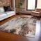 Homeroots 3' X 5' Gray Rust And Ivory Abstract Washable Indoor Outdoor Area Rug 615860 - alternate 8