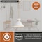 Vaxcel Racine 1 Light Matte White and Gold Natural Brass Mid-Century Modern Bowtie Pendant, LED Compatible P0399 - alternate 7