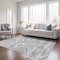Homeroots 9' X 12' Silver Gray And Charcoal Southwestern Washable Indoor Outdoor Area Rug 588730 - alternate 8