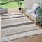 World Rug Gallery Contemporary Boho Indoor/Outdoor Area Rug 4 ft x 6 ft Gray 5559GRAY4X6 - alternate 1