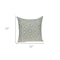 Homeroots 22" Beige and Green Damask Linen Blend Throw Pillow with Embroidery and Applique 529237 - alternate 5