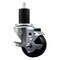 Service Caster 3'' Soft Rubber Swivel 1-3/4'' Expanding Stem Caster with Brake SCC-EX20S314-SRS-TLB-134 - alternate 1