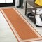 Jonathan Y James Modern Border Stripe Orange/Cream 2 ft. x 8 ft. Indoor/Outdoor Runner Rug SMB201D-28 - alternate 1