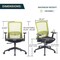 Leisuremod Ingram Office Task Chair with Adjustable Armrests and Swivel and Tilt, Green IO20G - alternate 9
