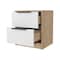 Homeroots 19" White And Natural Wood Two Drawer Nightstand 534907 - alternate 11
