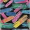 Homeroots 5' X 8' Black Pink And Yellow Striped Washable Indoor Outdoor Area Rug 618041 - alternate 9