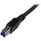 Startech.Com 1m Black USB 3 Cable Right Angle A to B USB3SAB1MRA - alternate 4