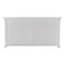 Homeroots 64in White Distressed Solid Wood Sideboard with Four Glass Doors 388220 - alternate 8