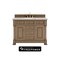 James Martin Vanities Brookfield 48 in. Single Vanity, Pecan w/3 CM Eternal Jasmine Pearl Silestone Top 547-V48-PCN-FEJP - alternate 1
