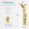 Anzzi Aura 39in Jetted Full Body Shower Panel System in Brushed Gold, Rainfall Showerhead and Spray Wand SP-AZ078BG - alternate 9