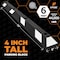 Xpose Safety Parking Block, Rubber, 6 in Height, 72 in Length, Black/White, Half Pallet (24 pk) PBSW-6-HP24-X - alternate 5