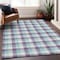 Homeroots 8' X 10' Purple Aqua And Beige Plaid Washable Indoor Outdoor Area Rug 601425 - alternate 8