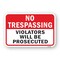 Signmission No Tres Violators Red, Heavy-Gauge Aluminum Rust Proof Parking Sign, 18" H, A-1824-24964 A-1824-24964 - alternate 1