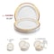 Smarty Had A Party 10.25" White with Burgundy and Gold Harmony Rim Plastic Dinner Plates (120 plates), 120PK 640BG-CASE - alternate 10