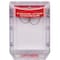 Safety Technology International Pull Station Guard, Polycarbonate, Flush Mount, 6 7/8 in W x 8 7/8 in H x 3 1/4 in D, Clear, Red STI-1200 - alternate 1