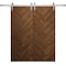 Sartodoors Modern Double Barn Door 72 x 80 inches, Ego 5005 Cognac Oak Veneer, 13FT Silver Rail Track Set, S EGO5005DB-S-DKO-72 - alternate 1