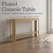 Alaterre Furniture Fluted Solid Wood Console Table 56 in Modern Entryway Table with Storage Shelf AFTBL-008 - alternate 8