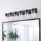 Jonathan Y Irving 40" 6-Light Seeded Glass/Iron Modern Contemporary LED Vanity Light, Black JYL7621B - alternate 12