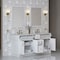 James Martin Vanities Bellshire 72" Double Vanity, Bright White w/ 3 CM Ethereal Noctis Silestone Top 660-V72-BW-3ENC - alternate 8