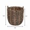 Happimess Laurel 19.49in Bohemian Hand-Woven Abaca Hamper Basket with Handles, Brown BSK1003B - alternate 5