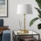 Homeroots 24" Brass Metal Table Lamp With White Drum Shade 524300 - alternate 8