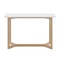 Homeroots 47" White and Natural Wood and Solid Wood Frame Console Table 654014 - alternate 1