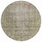 Homeroots 8' Olive Green Round Oriental Washable Indoor Outdoor Area Rug 607568 - alternate 6