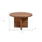 Homeroots 48" Natural Rounded Solid Wood Dining Table 488598 - alternate 6