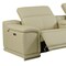 Homeroots Beige Italian Leather Power Reclining U Shaped Seven Piece Corner Sectional With Console 476590 - alternate 10