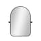 Homeroots 32" Black Arch Metal Swivel Framed Accent Mirror 691627 - alternate 1