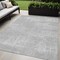 Homeroots 5' X 8' Silver And Gray Abstract Washable Indoor Outdoor Area Rug 588793 - alternate 1