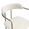Manhattan Comfort Serene Metal Upholstered Dining Chair in Alabaster DC1882-CR - alternate 5
