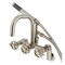 Kingston Brass Wall Mount Clawfoot Tub Faucet, Brushed Nickel AE8458CG - alternate 1