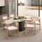 Leisuremod Velo Modern Dining Chair in Natural Wood with White Seat, 4PK VCNW-51W4 - alternate 9