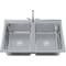 Amgood Stainless Steel 2 Compartment Drop-In Sink. Bowl 14 in. x 16 in. x 10 in. With Faucet. SINK DIS S2C-141610-F-Z - alternate 3