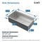 Wrightmaster 33 in. Undermount Single Bowl 20 Gauge Silver Stainless Steel Kitchen Sink with Drain ZOR-07D-331908 - alternate 8