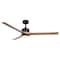 Vaxcel Ruston, 60 in, Black Indoor/Outdoor Ceiling Fan, Hickory Blades, LED, Remote, DC F0140 - alternate 1