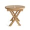 Homeroots 20" Natural Rounded Solid Wood Folding Outdoor Side Table 554935 - alternate 7