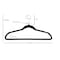 Nahanco 17 1/4in Black Slimline Velvet Suit Hanger w/ Notches, 100PK HSL17PB - alternate 5